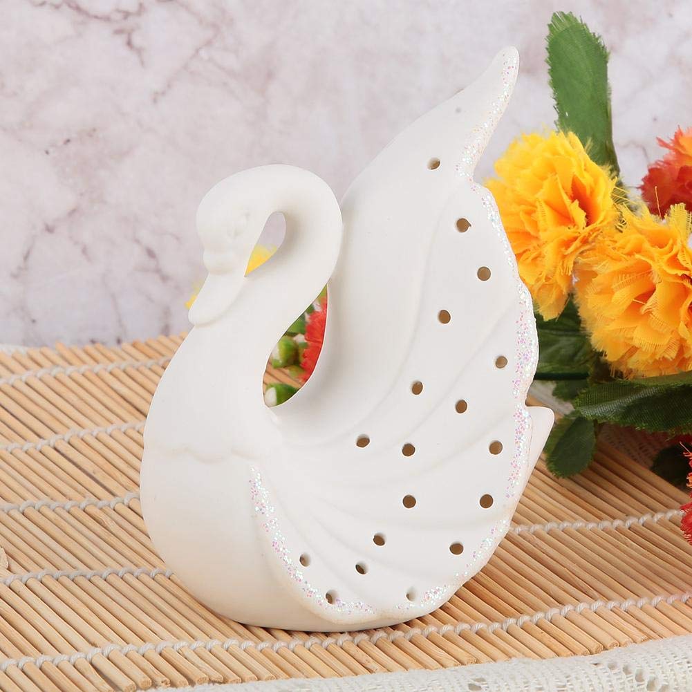 WNSC Swan Decoration Lamp Lovely Delicate Ceramic Decoration Lamp